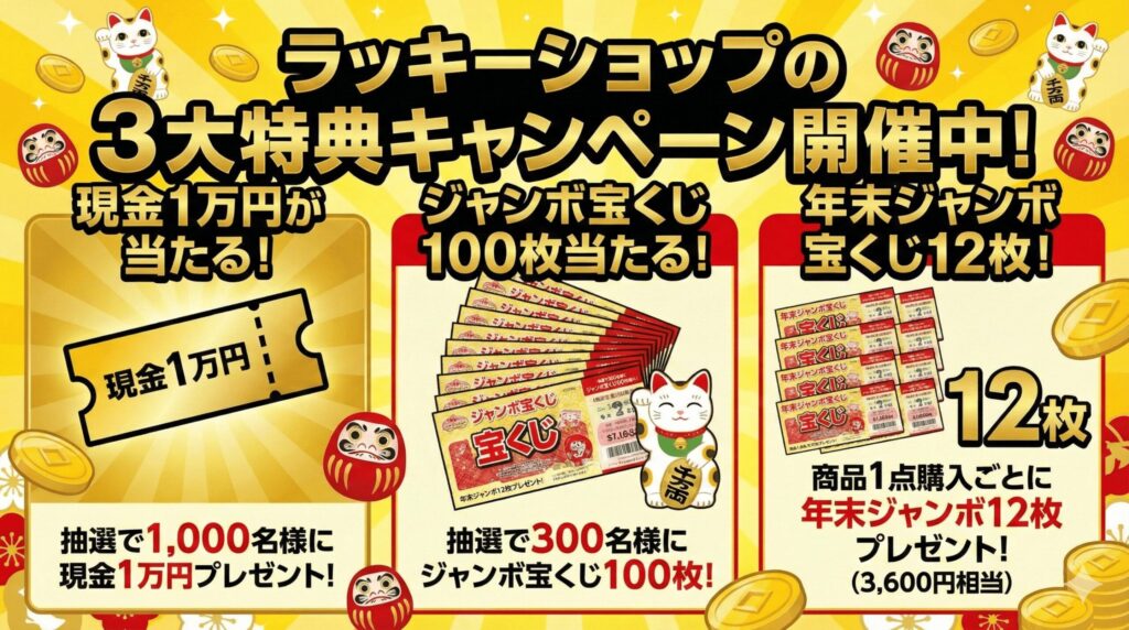 ラッキーショップ2025年末の３大キャンペーン